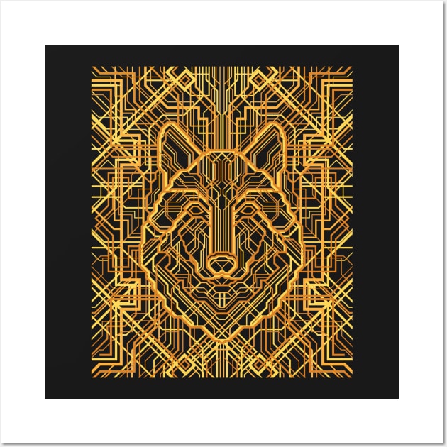 Art Deco Wolf Wall Art by Woah_Jonny